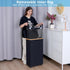 Slim Rolling Laundry Basket with Lid and Removable Bag, 75L Narrow Dirty Clothes Basket with Wheels (Black)