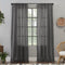 Clean Window Crushed Texture Anti-Dust Sheer Curtain Panel, 52" W x 63" L, Allergy/Pet Friendly, Gray