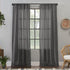 Clean Window Crushed Texture Anti-Dust Sheer Curtain Panel, 52" W x 63" L, Allergy/Pet Friendly, Gray