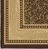 Ottomanson Non-Slip Border Rugs for Entryway, 2'3" x 3', Durable Stain Resistant Entrance Mat for Bathroom