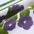 Set of 2 Embroidered Throw Pillow Covers 18x18 Inch, Purple Flower with Green Leaves for Living Room Sofa