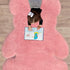 4.6x6 ft Pink Bear Soft Fluffy Large Rug, Shaggy Faux Sheepskin Fur Rug Fuzzy Shag Area Rug Cute Plush Carpet