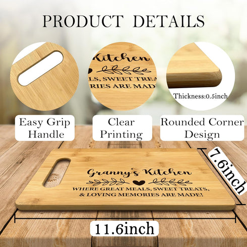 Granny Gifts, Granny's Kitchen Bamboo Cutting Board Decor, Gifts for Granny, Mothers Day Gifts for Grandma