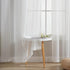 Home Brilliant Striped White Sheer Curtains, 84 Inches Long, Lace Voile Window Treatment, 2 Panels, 54" X 84"
