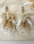 Dried Flowers Boutonnieres Set of 2 for Men, Rustic Boho Fall Wedding Grooms Buttonhole with Pampas Grass Decoration