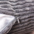 Home Brilliant Grey Pillow Covers, Set of 2 Soft Decorative Striped Corduroy Velvet Square Throw Pillow Cover 18 x 18