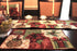 Tache Home Fashion Christmas Decorative Tapestry Table Runners with Tassels, Holiday Tidings Poinsettia 13 x 90