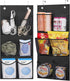 KIMBORA 2 Packs Narrow Over the Door/Wall Shoe Organizer, Small Hanging Rack with Clear Mesh Pocket, Black