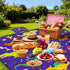 Waterproof,80"x 80"Foldable 6-8 Extra Large Picnic Blanket Machine Washable Beach Blankets,Outdoor Blanket