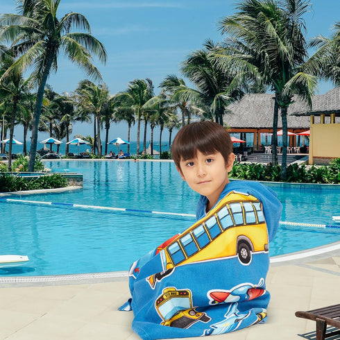5-12 Gealaek Hooded Towel for Toddlers Years Boys Girls Kids Bath Pool Beach Towel Wrap Large Soft Absorbent Beach
