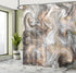 Ambesonne Marble Print Shower Curtain, Retro Style Watercolor Art, Cloth Fabric Bathroom Decor Set with Hooks, 69" W x