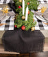 DII Jute Burlap Collection Solid Black Kitchen Table Runner - 15x74