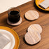 Set 4 4" Cork & Mill Absorbent Coasters of - Water Absorbing Sandstone Coasters for Drinks - Perfect for Coffee Table