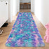 3x10 Purple Rainbow Rug for Girls Bedroom Bedside Runner Ft, Soft Fluffy Rugs for Kids Room Shag Carpet for Living Room