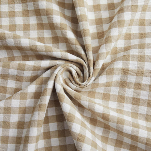 26 26 Inches, Set 2, KKJIAF Ruffle Gingham Pillow Covers x Cotton Plaid Throw Pillow Shams of Linen Feel Ruffled Plaid