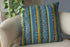 TAOSON Blue Stripe Bohemian Style Antique Cotton Blend Linen Sofa Throw Pillowcase - 24x24 Inch