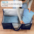 VENO Blue 2 Pack Heavy-Duty Polypropylene Storage Bags, Zipper, 50 lb Capacity, Foldable, College Dorm Room Organizer, Camping, 27x15.35x13.8 inches, 2 Set