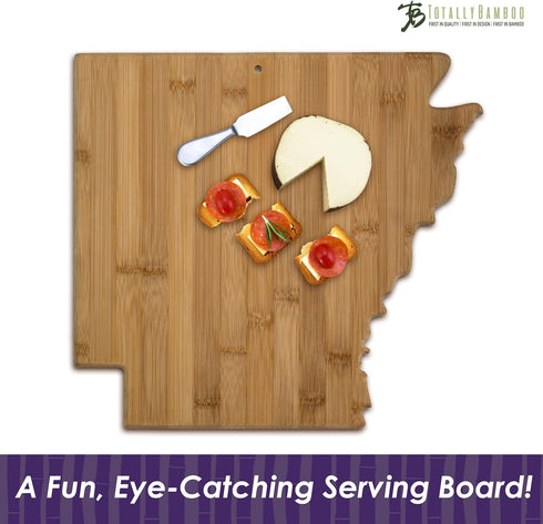 Totally Bamboo Arkansas State Shaped Cutting Board, Natural Bamboo by Totally Bamboo