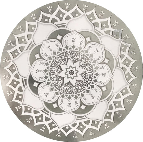 Double-Sided Glass Door Decals – Safety Stickers to Prevent Accidental Collisions (Set of 2) (Clear Mandala)