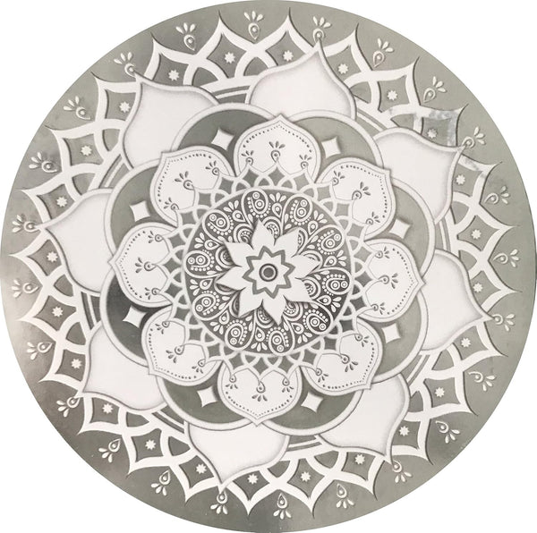 Double-Sided Glass Door Decals – Safety Stickers to Prevent Accidental Collisions (Set of 2) (Clear Mandala)