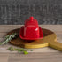 4.5 8 Now Designs Stoneware Rectangle Butter Dish with Lid, Red x