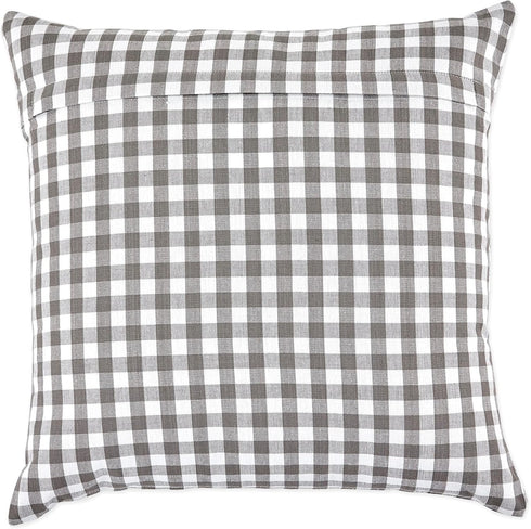 DII Decorative Square Throw Pillow Cover Collection, Cotton, Machine Washable, 18x18, Gray Assorted, 4 Piece