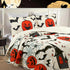Set ME503 MarCielo Kids Halloween Themed Quilt Bedspread Pumpkins, Black Cats, Bats, Haunted Houses (Full)