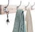 IBosins 12 Pack Silver Coat Hooks, Wall Mounted with 24 Screws, Retro Double Hooks for Coat, Scarf, Bag