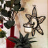 Set 2 Lilys Home Southwestern Sun Decorative Votive Candle Tea Light Wall Mount Sconces, Black Steel, with Clear Glass