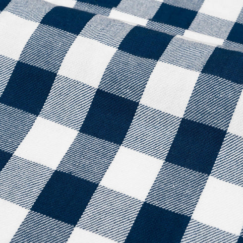 Set 6 100% (6 Pack) Blue and White Plaid Kitchen Towels - of Blue Checkered, Cotton, Lint-Free Kitchen Towels