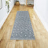 Blue Grey Seta Imagine Printed Chenille Runner Rug, 2' x 6' Non Skid & Machine Washable