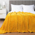 Cozy 60x80 inch PAVILIA Soft Fleece Yellow Throw Blanket for Couch, Lightweight Plush Warm Blankets for Bed, Fuzzy