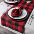 DII Buffalo Check Collection, Classic Farmhouse Table Runner, 14x108, Red & Black