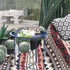 4 Garden you End Table Metal Side Table Blue Round Folding Tray Cyan Sofa Small Accent Fold-able Table, Round End Table