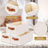 Small Storage Basket 3-Pack, Foldable Open Storage Bins with Handles, Fabric Storage Containers, Beige, 15 x 6 x 5 In