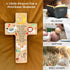 Oraaham Baby Wall Cross-Decorative Wood Cross & angel Child room Wall Hanging for Nursery Perfect Keepsake Baptism