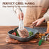 SENSARTE Nonstick Grill Pan for Stove Tops, Versatile 9.5 Inch Griddle with Pour Spouts for Indoor & Outdoor