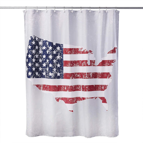 SKL Home Patriotic 4th of July American Pride Shower Curtain, 70" x 72", Multi-Color