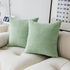 Demetex Green Pillow Covers 18x18, Set of 2 Summer Decorative Throw Pillows for Couch, Soft Corduroy Accent