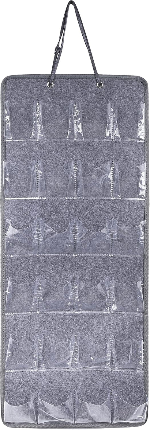 RUIZHIXUAN 12 Over The Door Hanging shoe organizers for Pairs, Hanging Shoes Organizer (Grey)