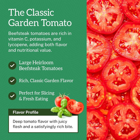 75+ TKE Farms & Gardens - Beefsteak Tomato Seeds for Planting, Heirloom Non-GMO Variety, Grow Large Juicy Slicing