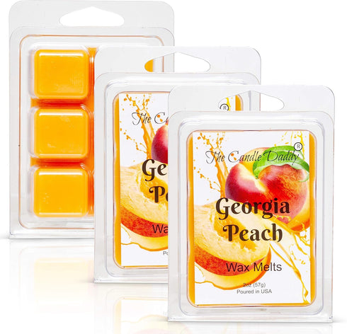 Georgia Peach - Southern Peach Fruit Scented Melt - Maximum Scent Wax Cubes/Melts - 1 Pack, 2 Ounces