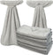R HORSE 8Pcs Hanging Hand Towel with Loop, Grey Absorbent Coral Fleece
