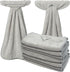 R HORSE 8Pcs Hanging Hand Towel with Loop, Grey Absorbent Coral Fleece