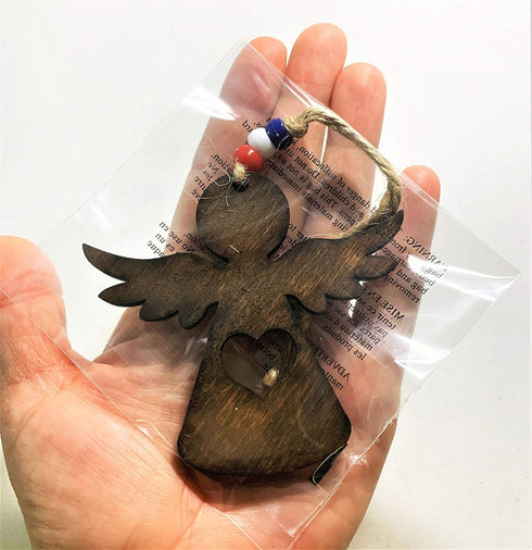 Guardian Angel – Olive Wood Hand-Crafted Figurine, Religious Decorative Wedding Christmas Easter Church Baptism Home
