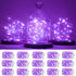 15 Packs 20 LED Purple Fairy Lights, Battery Operated 6.6ft Silver String Lights Waterproof for DIY Table Centerpieces