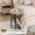 32" Vagusicc C Shaped End Table, Adjustable Height Small Side Table for Couch and Recliner, Tall Couch Side Table Slide
