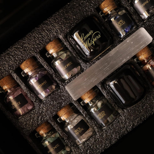 73 Large Witchcraft Kit pcs Premium Witch Kit for Beginners Wiccan Supplies and Tools Altar Supplies, Crystals