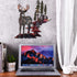 Forest Tree Deer Wall Art, Rustic Metal Hunting Decor for Living Room Bedroom, 11.8 x 7.9 Inch