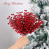 36 Pack 8.5 Inch zjlmit Christmas Tree Decorations Artificial Red Berry Stems Christmas Berry Picks with Holly Berries
